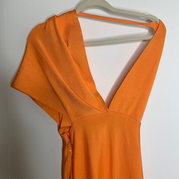 House of CB Clemence Maxi Orange Bandage Dress Womens Large - Picture 7 of 16